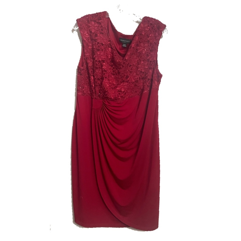 Super Sexy Red Ruched Sparkly Short Sleeved Red Dress